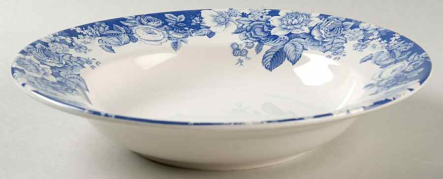 Indigo Rose Large Rim Soup Bowl by Nautica-1