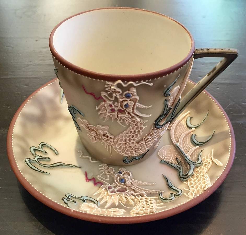 MIB5 Flat Demitasse Cup & Saucer Set by Mitsu-Boshi (Japan)-1