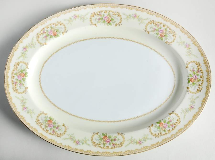 Mystery #154 16" Oval Serving Platter by Noritake-1