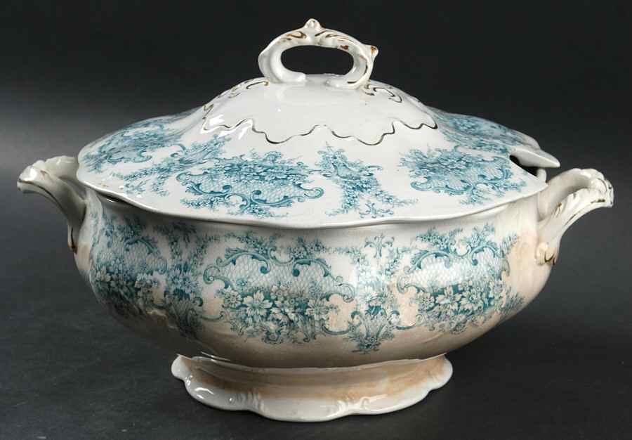 Monarch Blue Green Tureen &  Lid by New Wharf-1