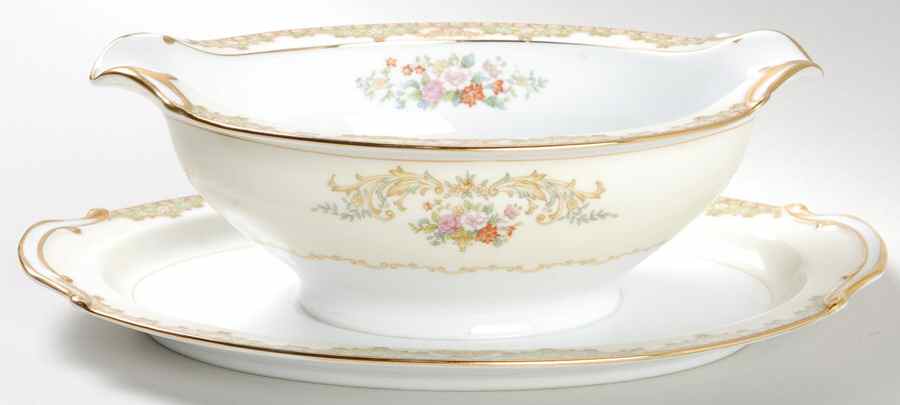 N1089 Gravy Boat with Attached Underplate by Noritake-1