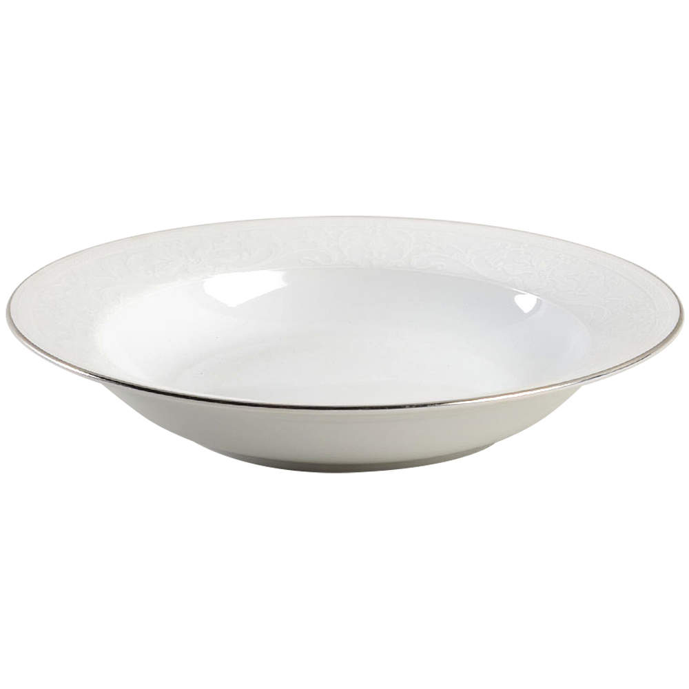 White Lace Platinum Soup/Cereal Bowl by Nikko-1