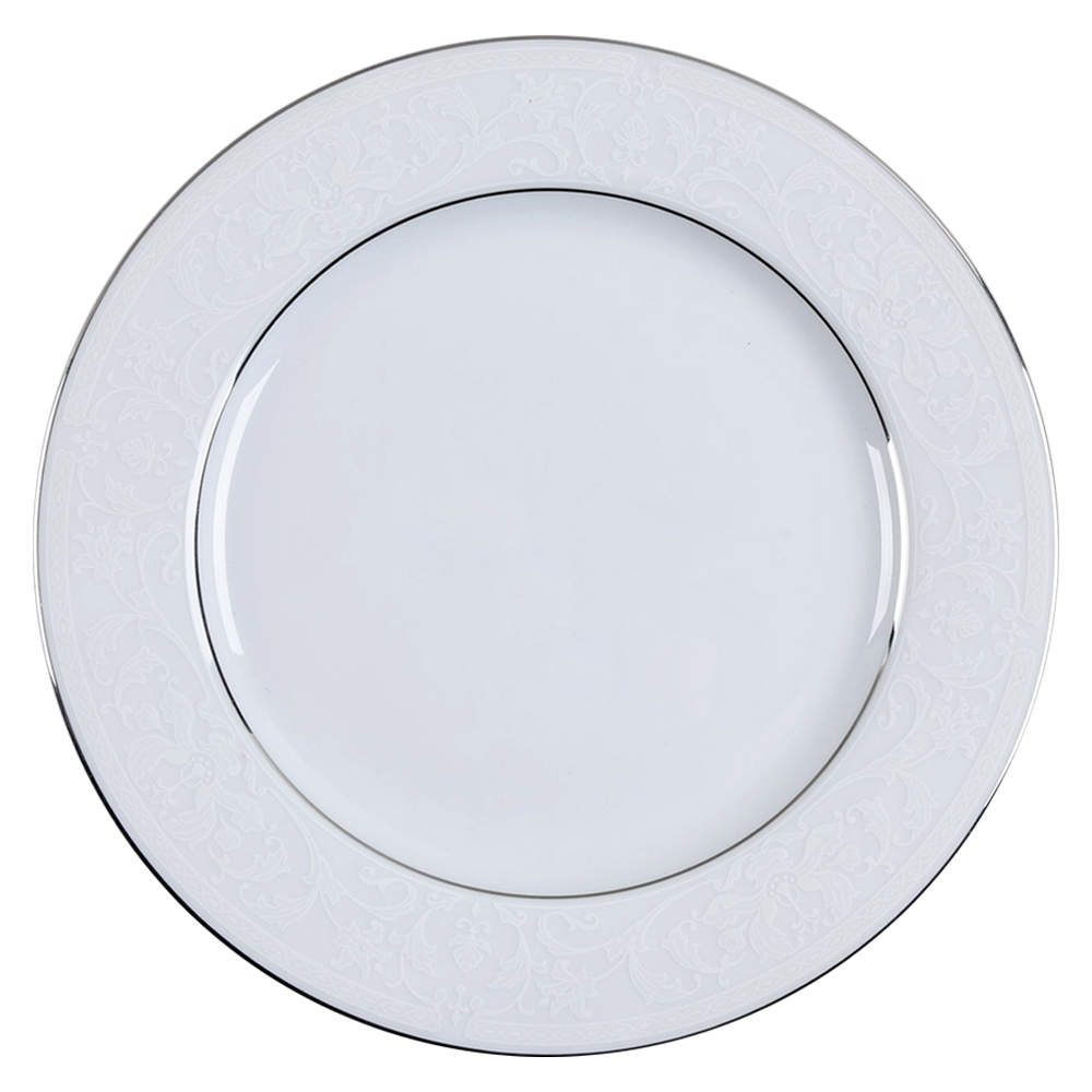 White Lace Platinum Salad/Dessert Plate by Nikko-1