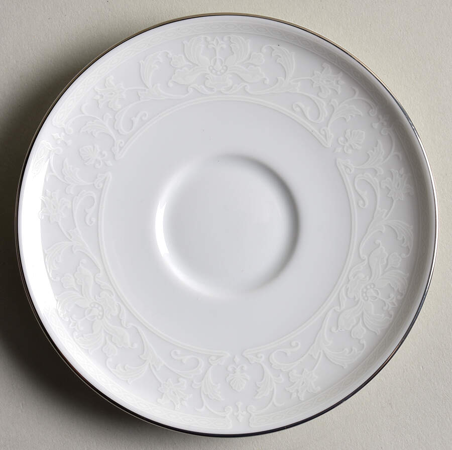 White Lace Platinum Saucer for Demitasse Cup by Nikko-1
