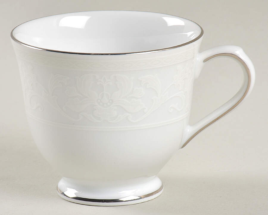 White Lace Platinum Footed Demitasse Cup by Nikko-1