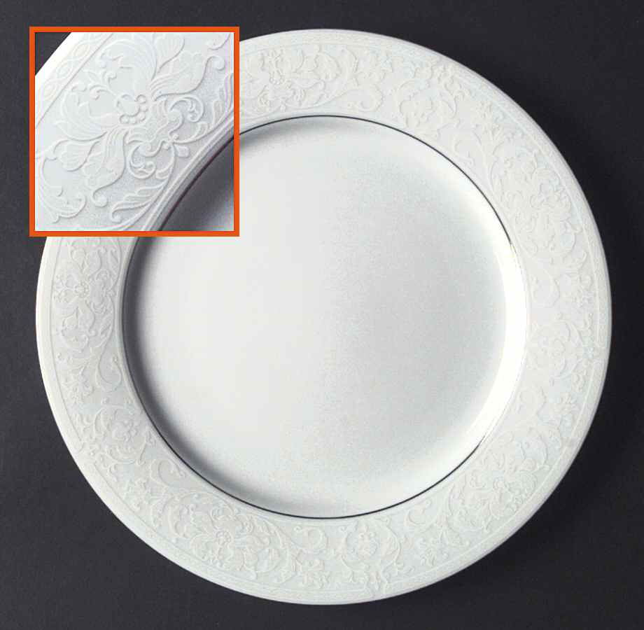 White Lace Platinum Dinner Plate by Nikko-1