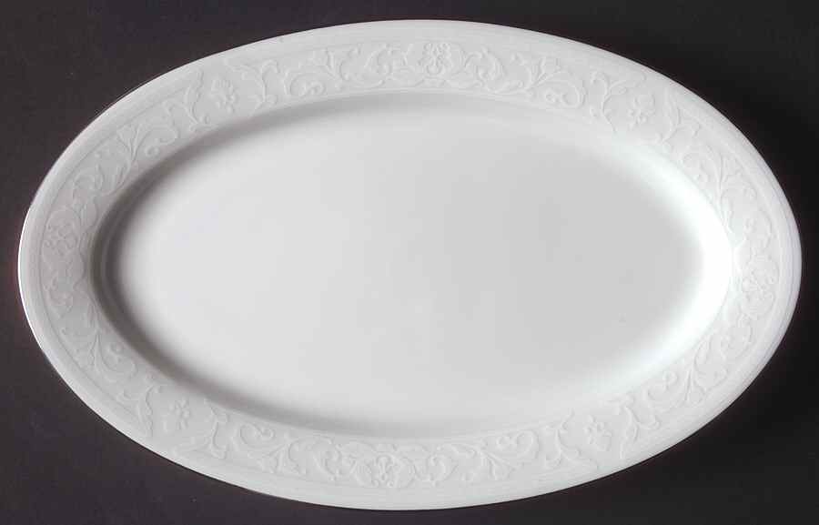 White Lace Platinum Relish/Butter Tray by Nikko-1