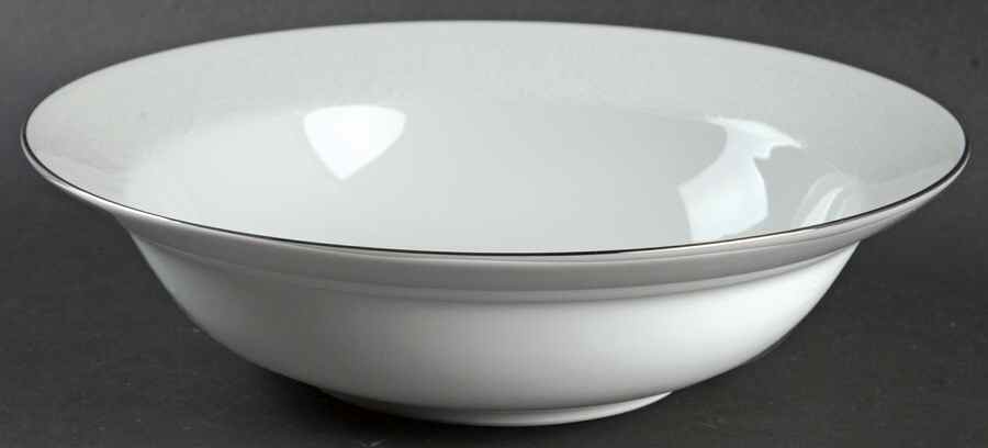 White Lace Platinum 9" Round Vegetable Bowl by Nikko-1