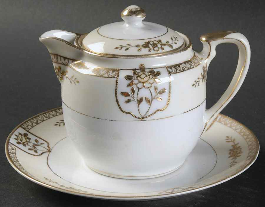 N1097 Large Syrup with Lid and Underplate by Noritake-1
