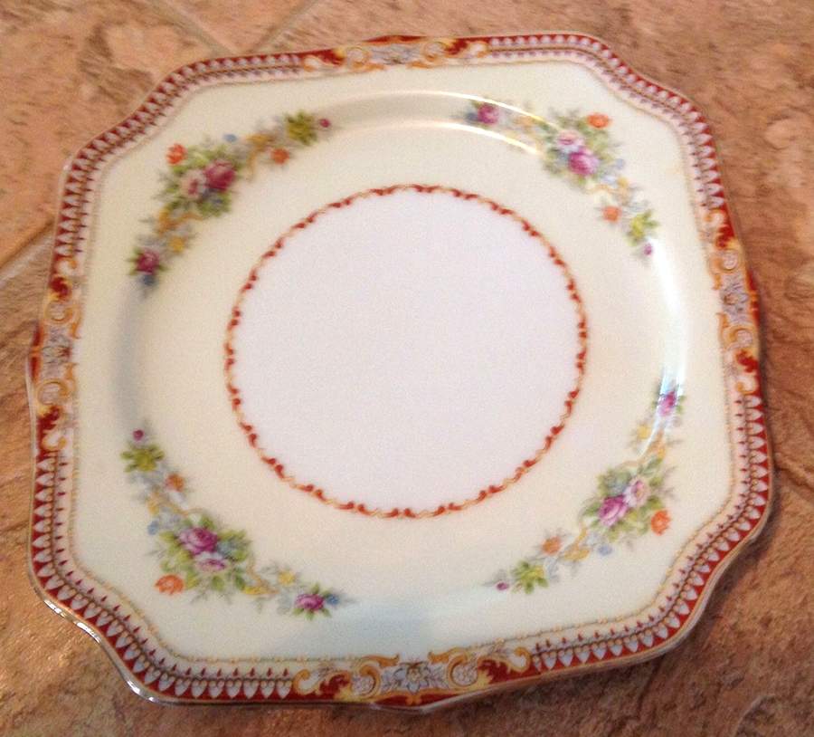 NAT22 Square Salad Plate by National China-1