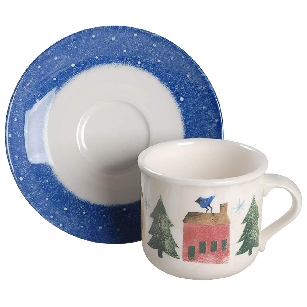 Winter Wonderland Flat Cup & Saucer Set by Nikko-1