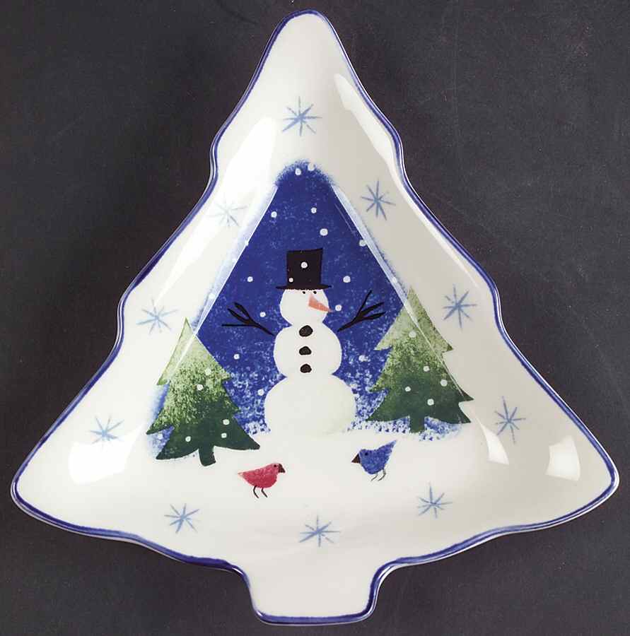 Winter Wonderland Small Tree Shaped Dish by Nikko-1