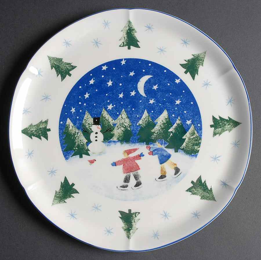 Winter Wonderland Chip Bowl/Plate for Chip & Dip Set by Nikko-1