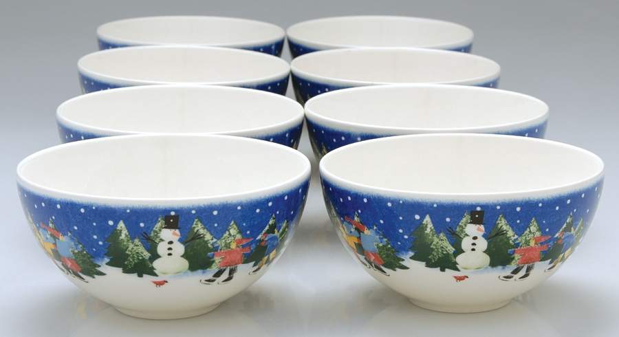 Winter Wonderland 5" All Purpose Bowl - Set of 8 by Nikko-1