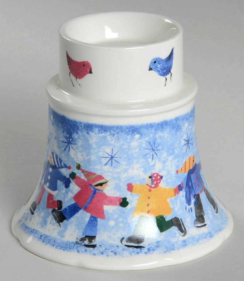 Winter Wonderland Hurricane Lamp No Globe by Nikko-1