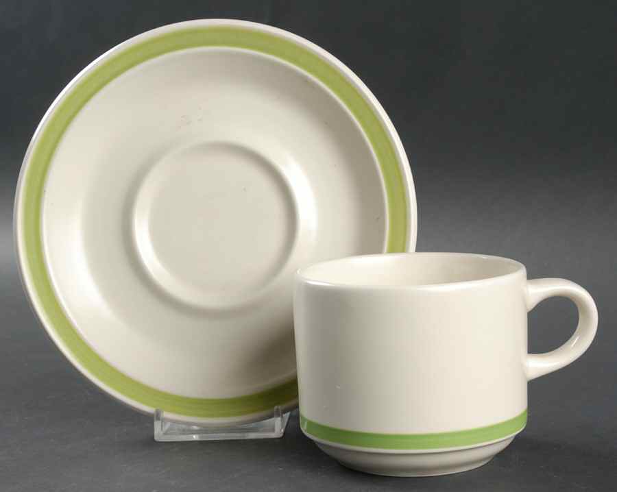 Evergreen Flat Cup & Saucer Set by Nikko-1
