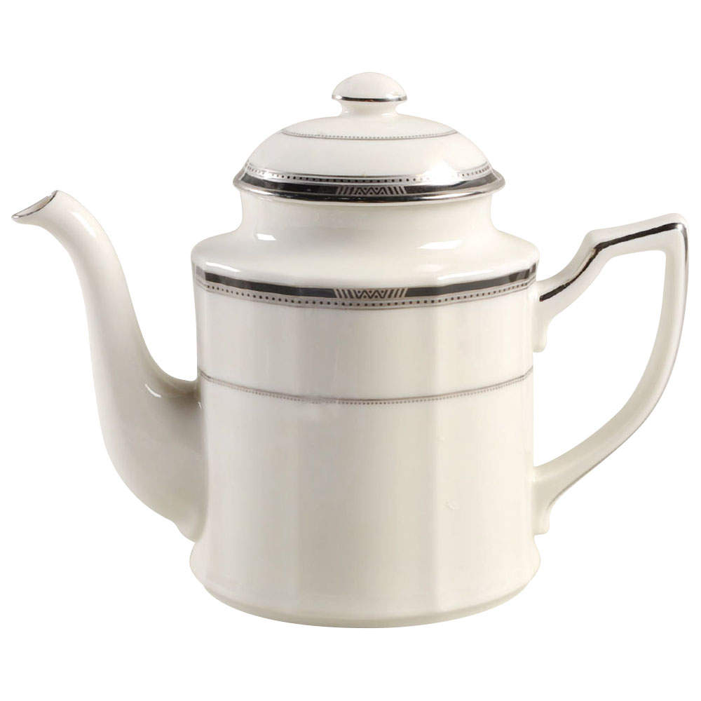 Gilded Platinum Tea/Coffee Pot & Lid by Noritake-1