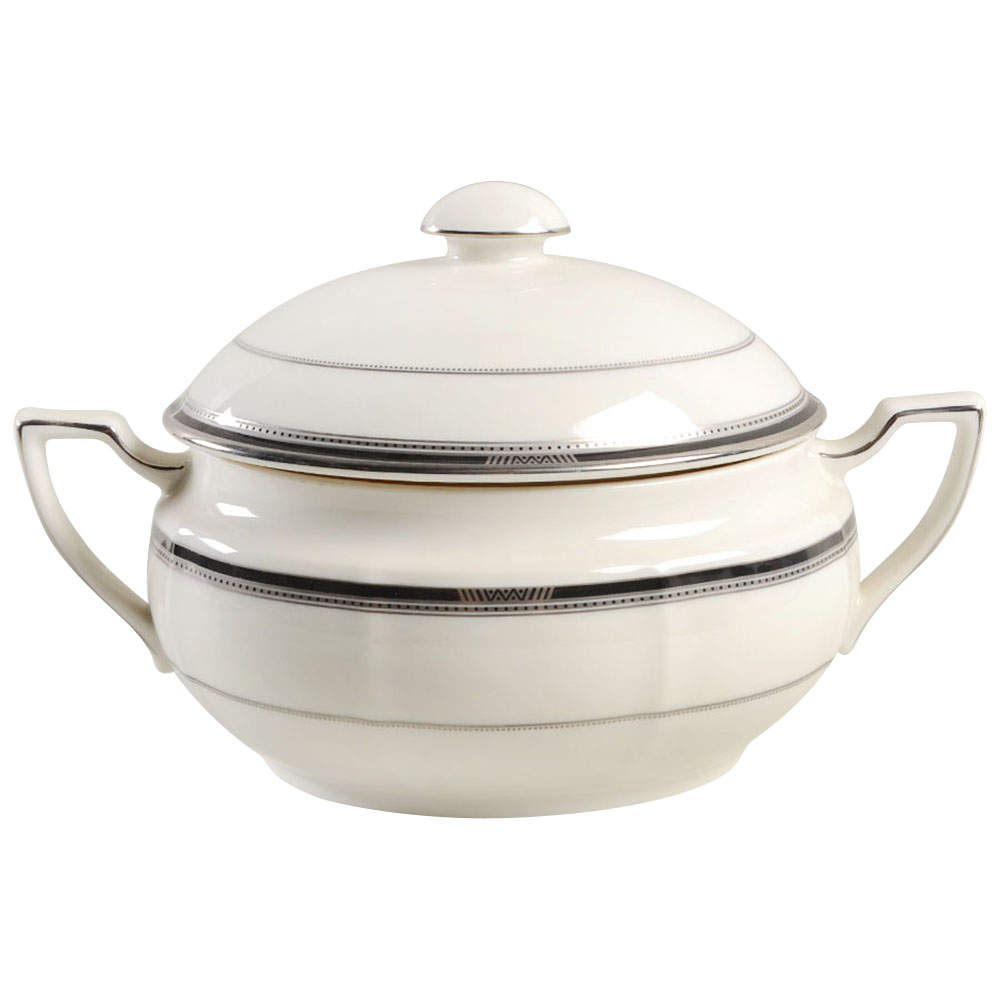 Gilded Platinum Oval Covered Vegetable by Noritake-1
