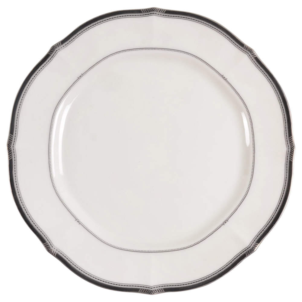 Gilded Platinum Dinner Plate by Noritake-1