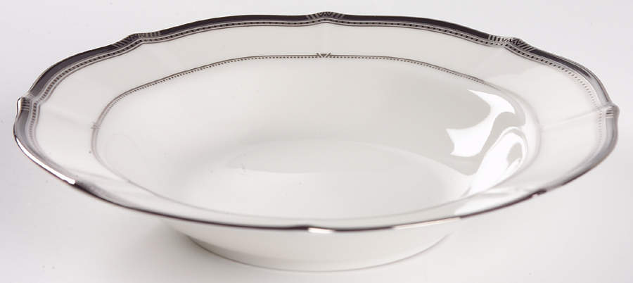 Gilded Platinum Rim Soup Bowl by Noritake-1