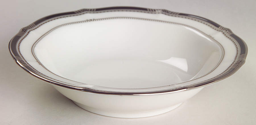Gilded Platinum Rim Fruit/Dessert (Sauce) Bowl by Noritake-1