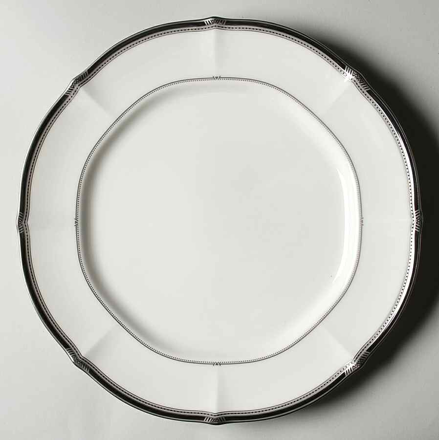 Gilded Platinum 11" Chop Plate (Round Platter) by Noritake-1