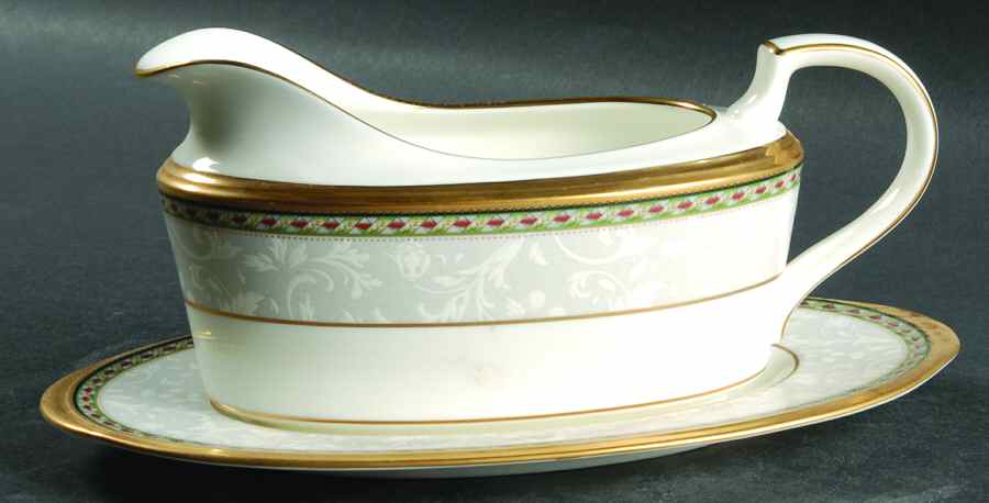 Langsdale Gravy Boat & Underplate (Relish/Butter) by Noritake-1