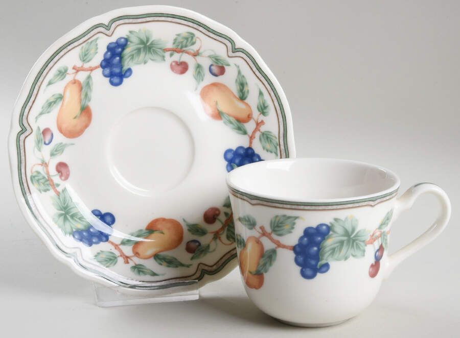 Orchard Estate Flat Cup & Saucer Set by Noritake-1