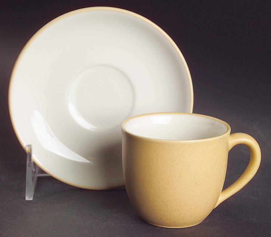 Colorwave Yellow Flat Demitasse Cup & Saucer Set by Noritake-1