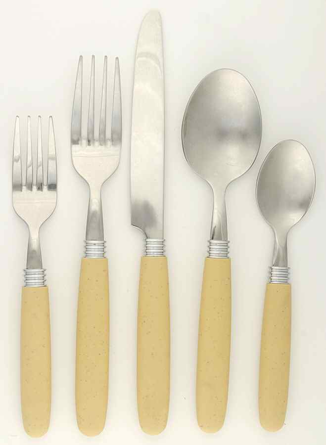Colorwave Yellow 5 Pc Place Setting-Flatware (K1,F2,SF,TSP,PLAS) by Noritake-1
