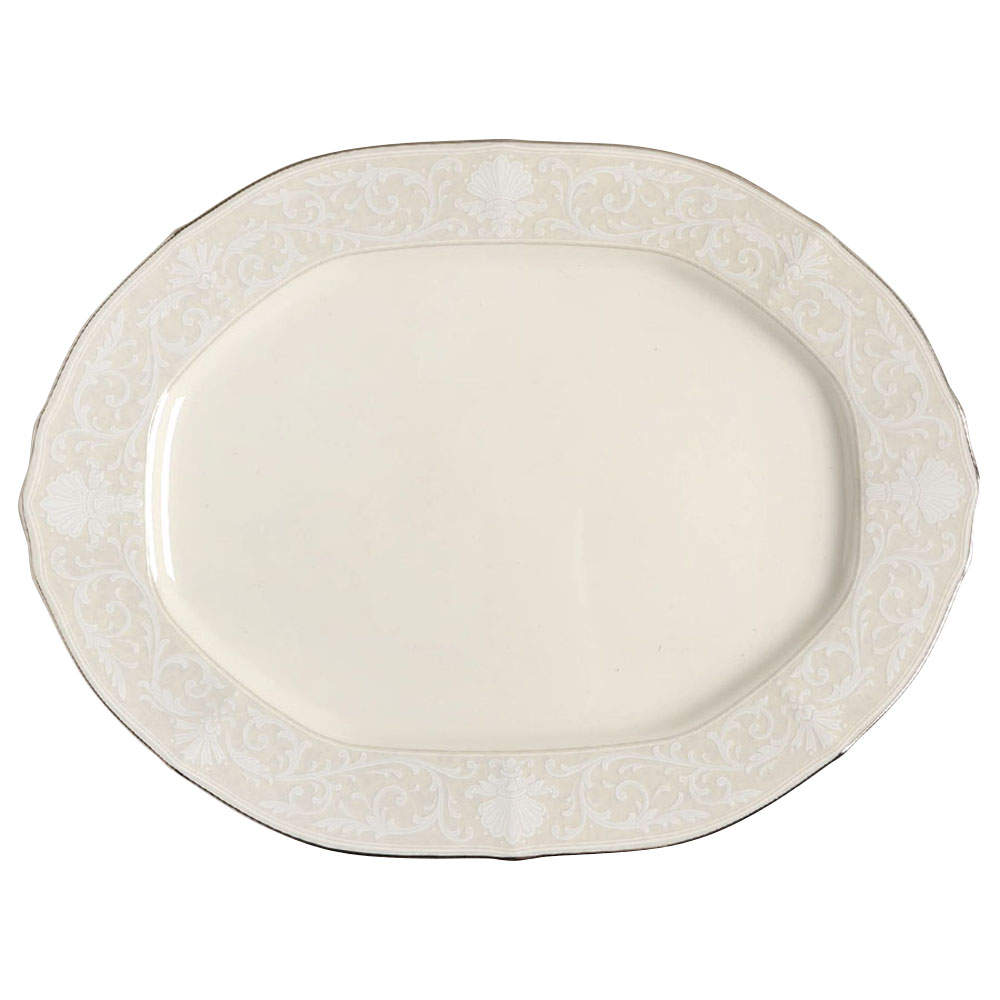 Imperial Lace 14" Oval Serving Platter by Noritake-1