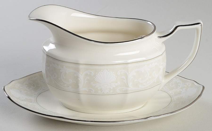 Imperial Lace Gravy Boat & Underplate by Noritake-1