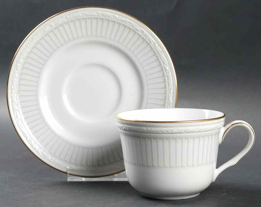Sheridan Gold Flat Cup & Saucer Set by Noritake-1