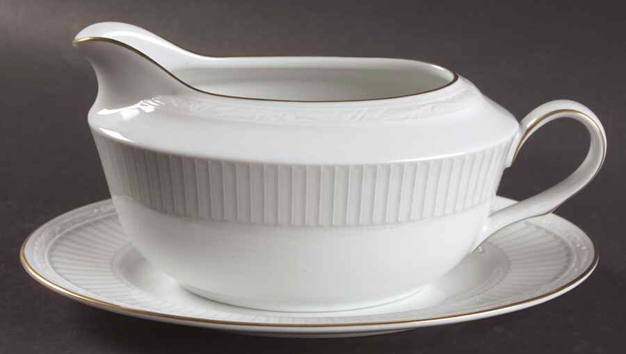 Sheridan Gold Gravy Boat & Underplate (Relish/Butter) by Noritake-1