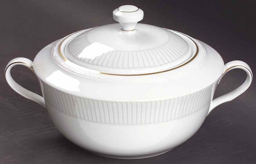 Sheridan Gold Round Covered Vegetable by Noritake-1