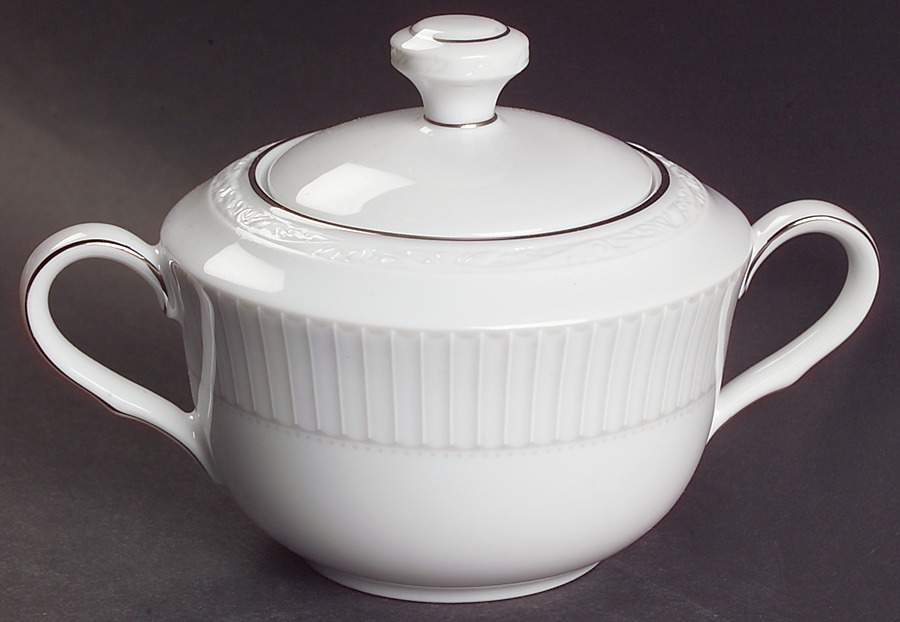Sheridan Platinum Sugar Bowl & Lid by Noritake-1