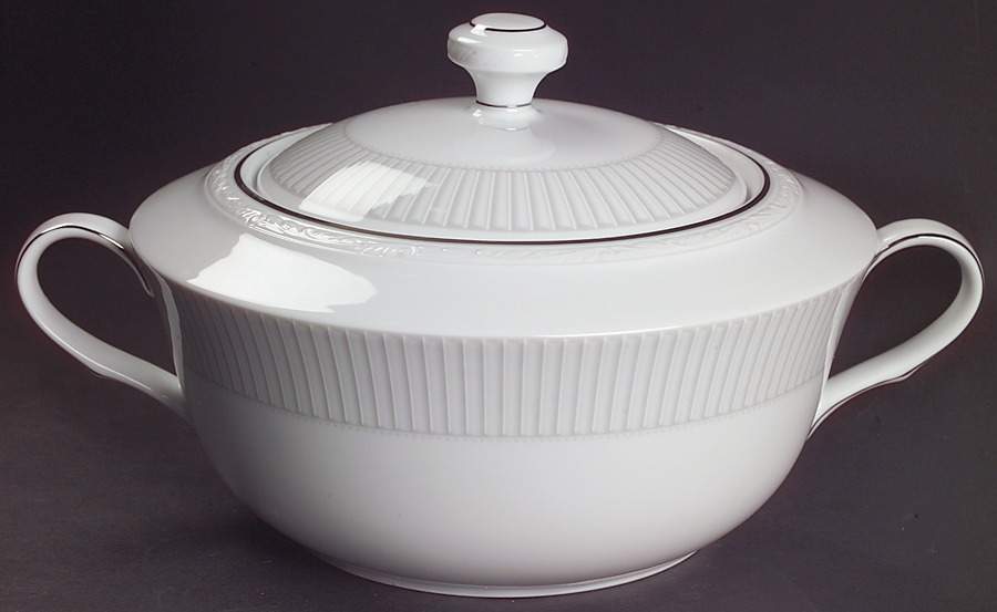 Sheridan Platinum Round Covered Vegetable by Noritake-1