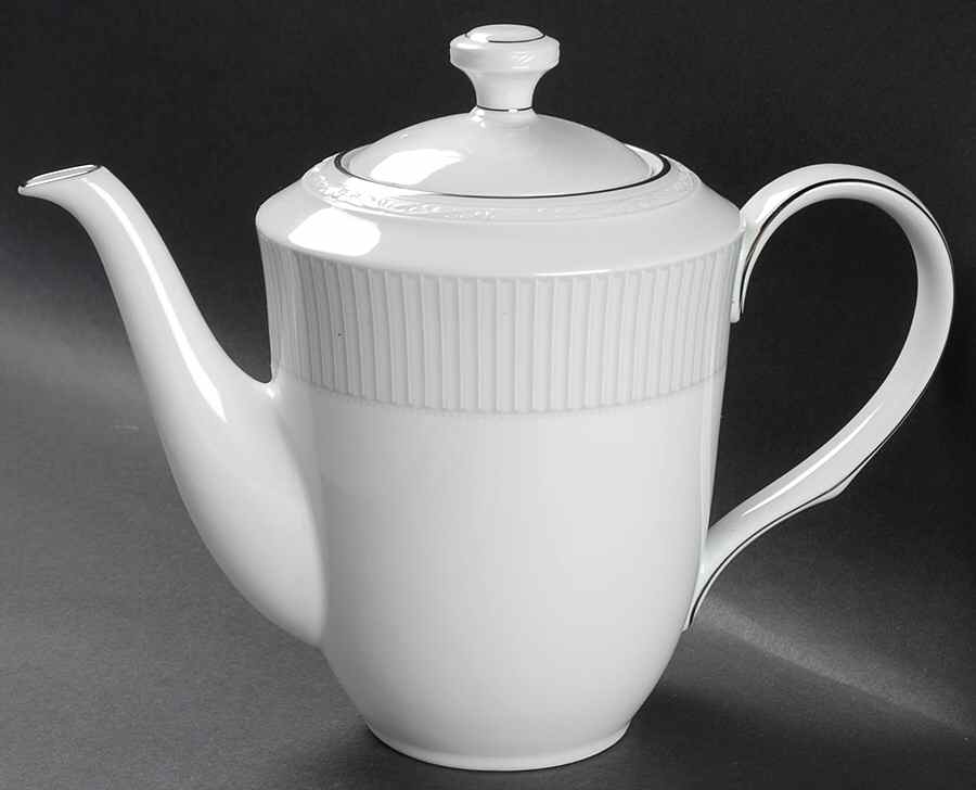 Sheridan Platinum Tea/Coffee Pot & Lid by Noritake-1