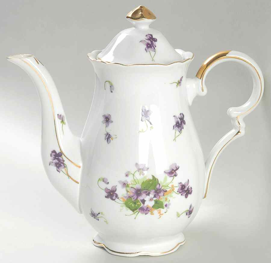 Sweet Violets Coffee Pot & Lid by Norcrest-1