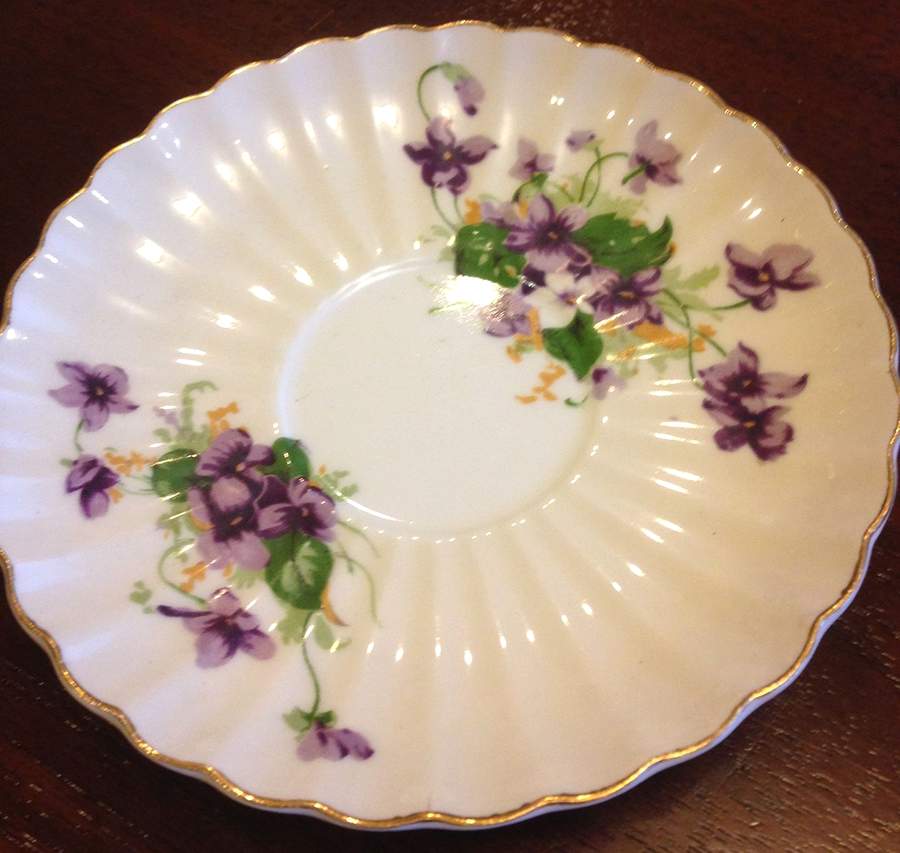 Sweet Violets Saucer for Footed Cup by Norcrest-1