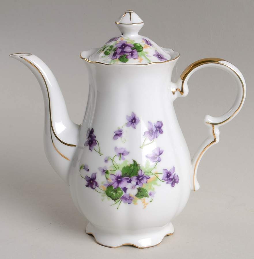 Sweet Violets Mini Coffee Pot & Lid by Norcrest-1