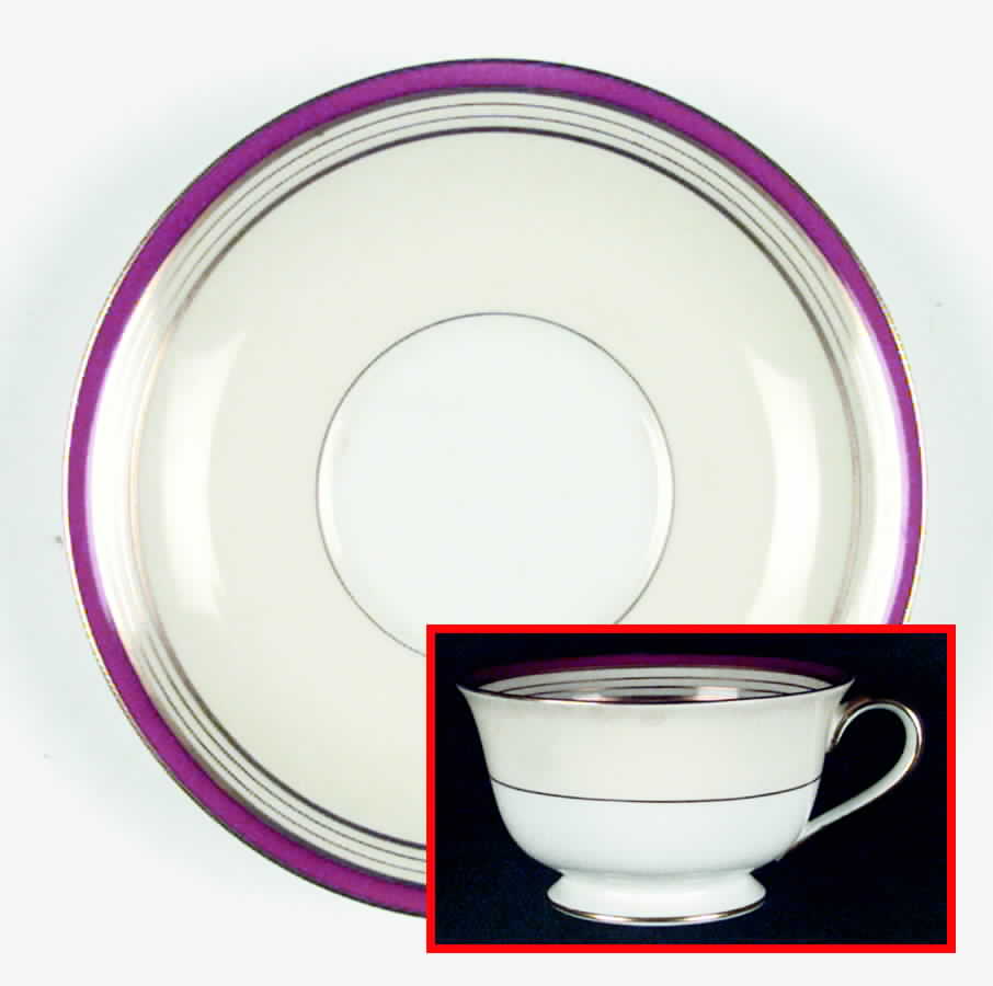 Loreley Footed Cup & Saucer Set by Noritake-1