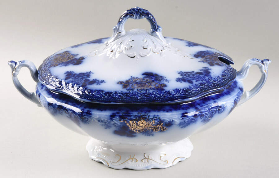 Waldorf(Floral & Bead Embossed) Tureen &  Lid by New Wharf-1