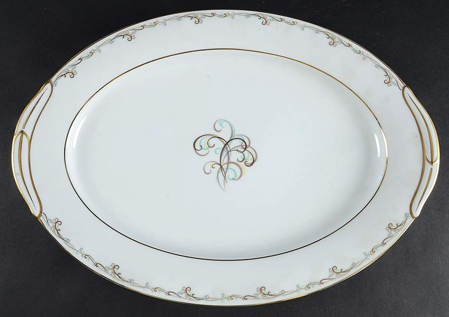 Esquire 16" Oval Serving Platter by Noritake-1