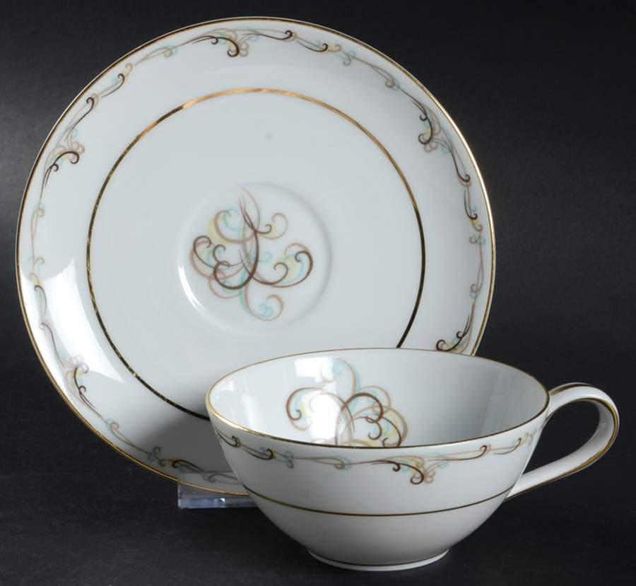 Esquire Flat Cup & Saucer Set by Noritake-1
