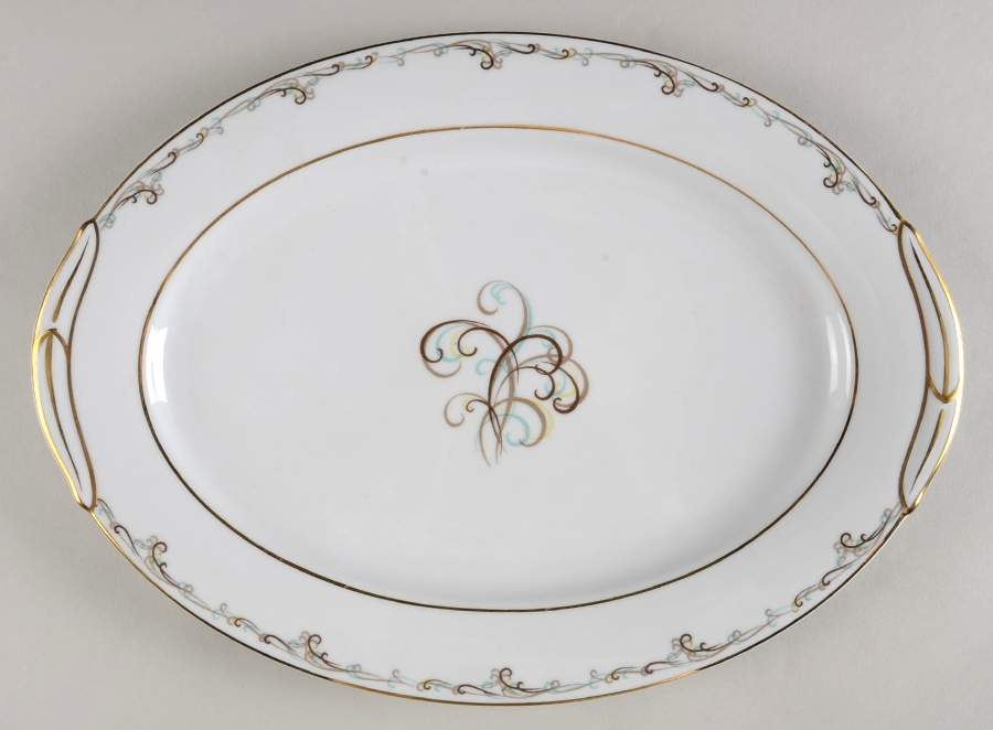 Esquire 13" Oval Serving Platter by Noritake-1