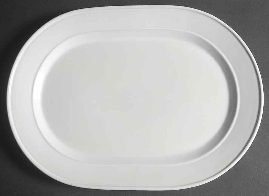 Coronado White 15" Oval Serving Platter by Nancy Calhoun-1