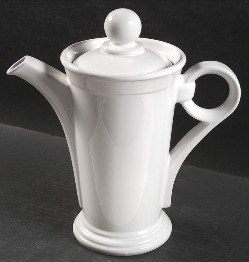 Coronado White Coffee Pot & Lid by Nancy Calhoun-1