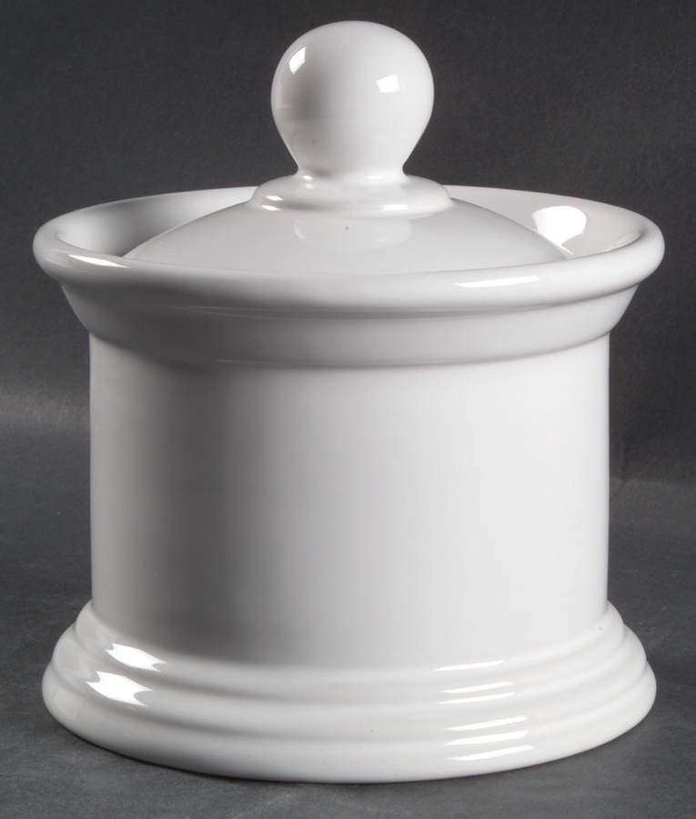 Coronado White Sugar Bowl & Lid by Nancy Calhoun-1