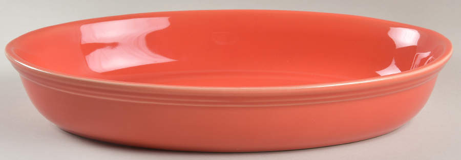 Flamingo Coral 13" Oval Baker by Nancy Calhoun-1